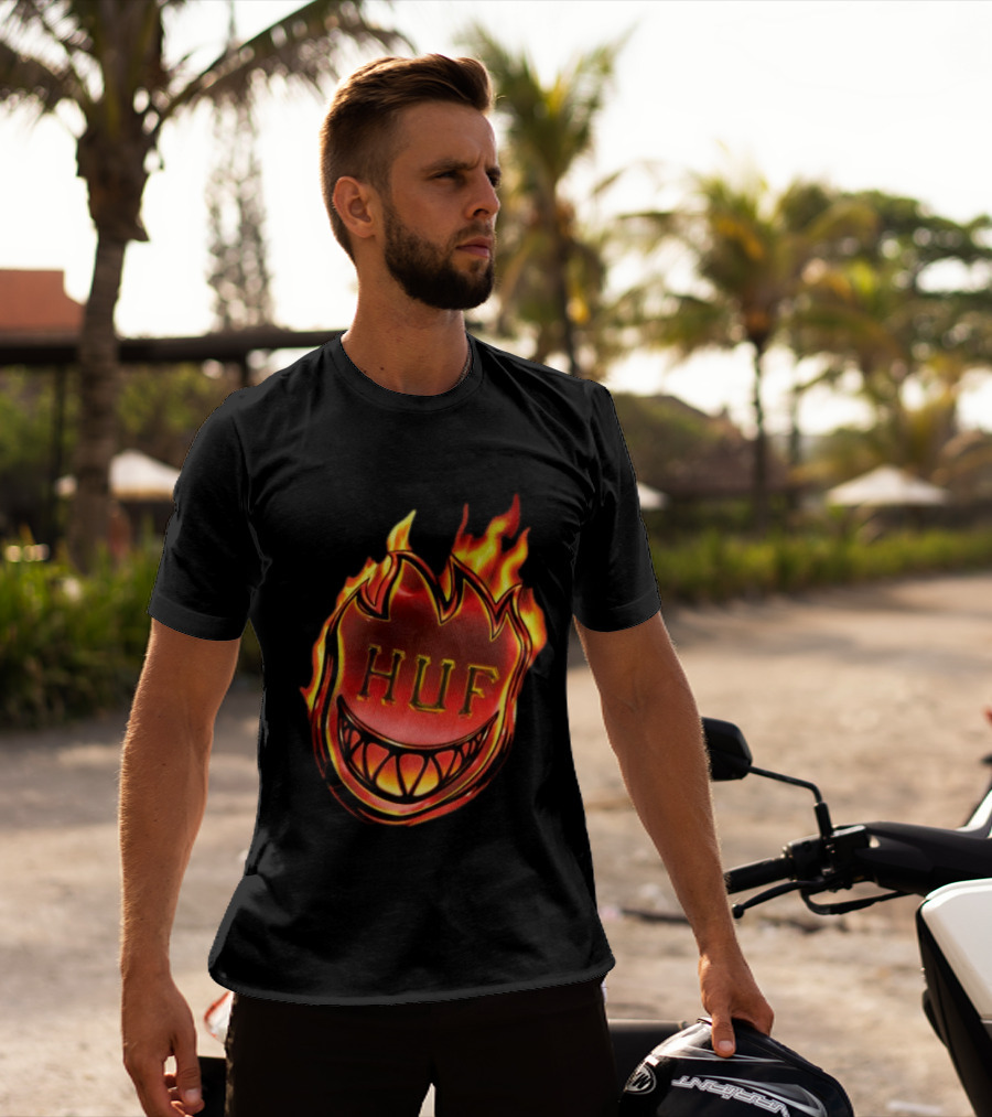 Huf X Spitfire Flame Galaxies Collaboration With Iconic Smiling T-Shirt