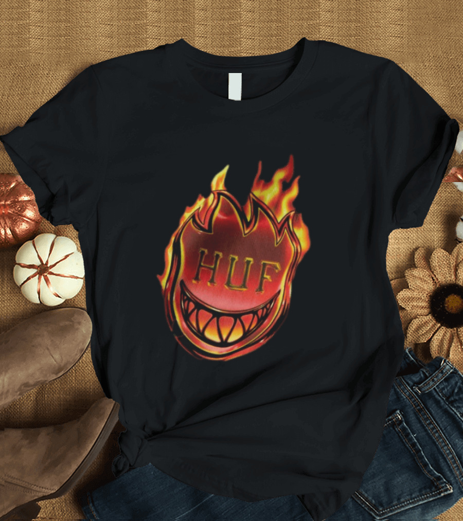 Huf X Spitfire Flame Galaxies Collaboration With Iconic Smiling T-Shirt