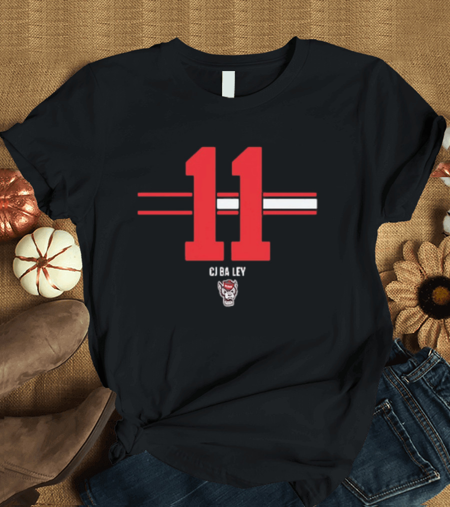 CJ Bailey 11 NC State Wolfpack College Football Fan Gear T-Shirt