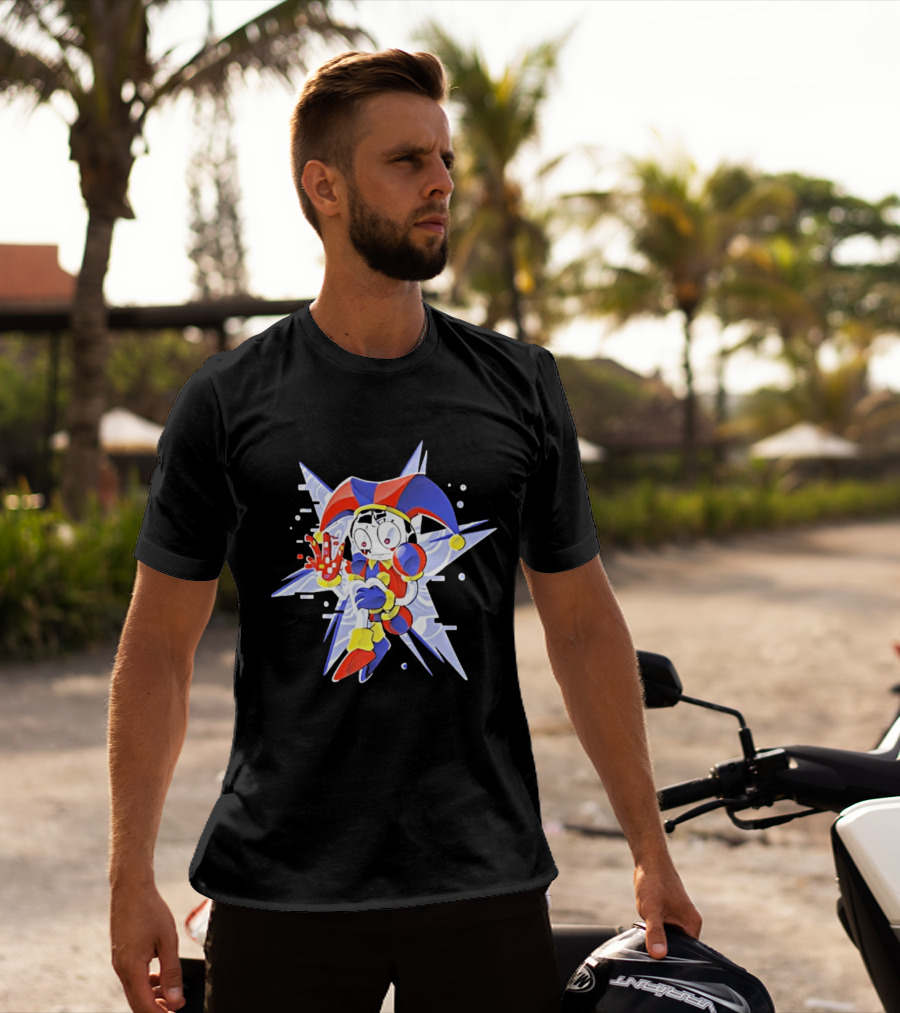 Classic Pixel Jester Glitch Retro Arcade T-Shirt