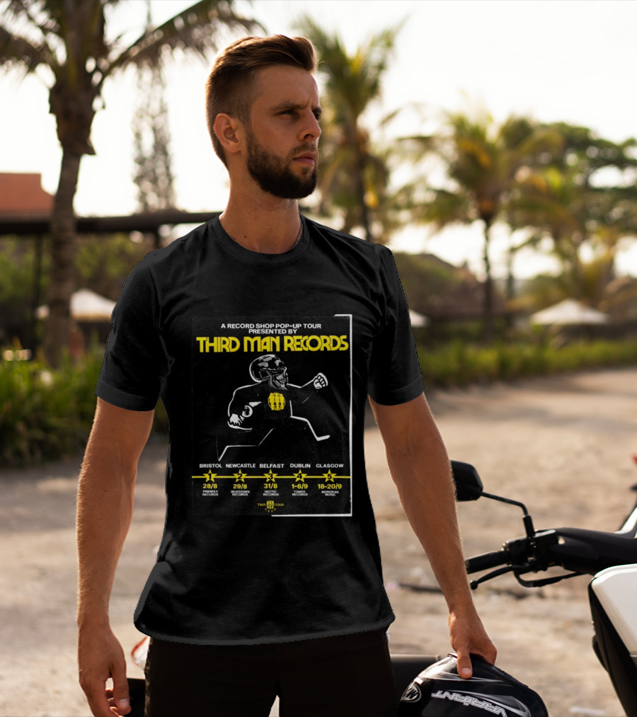Third Man Records A Record Shop Pop Up Tour Bristol Newcastle Belfast Dublin Glasgow 2023 T-Shirt