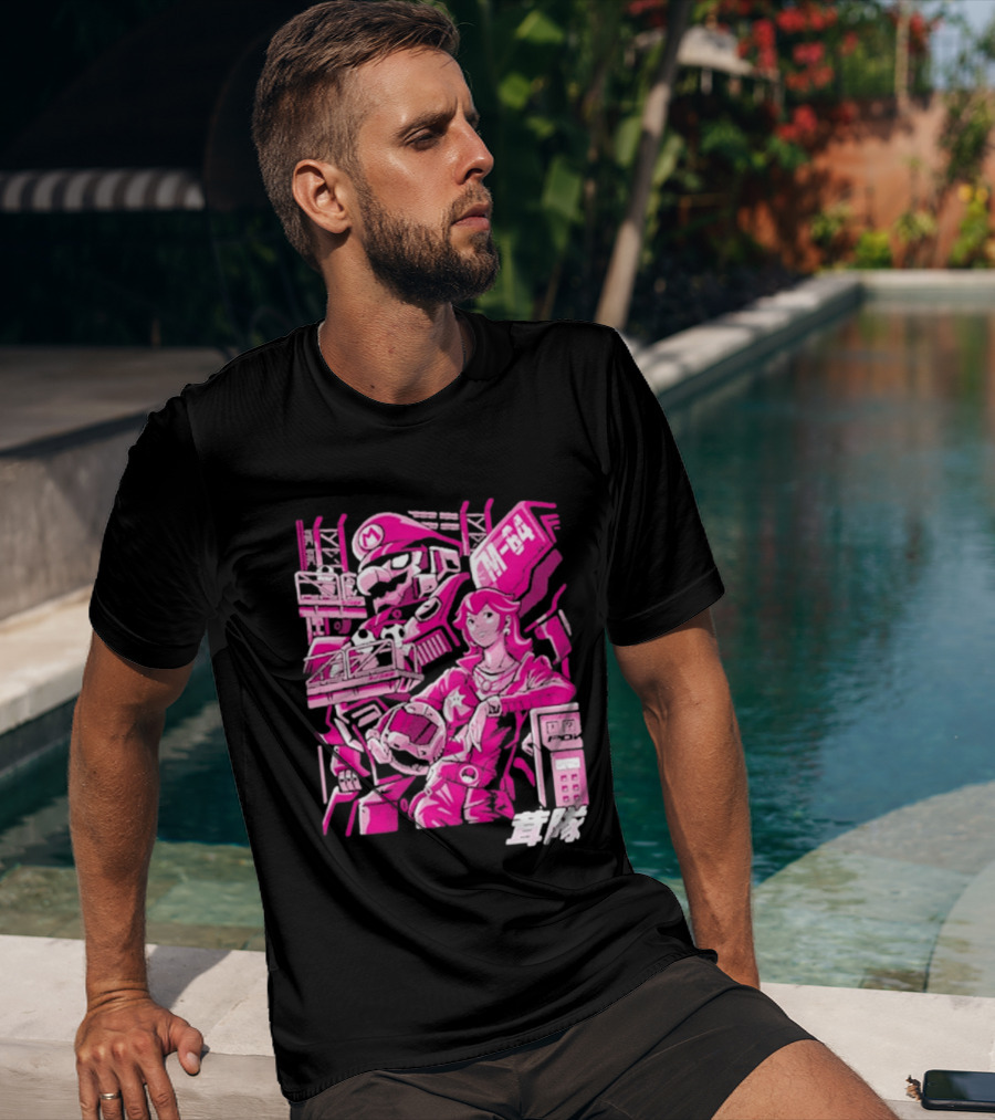 Turtle Destroyer M 64 Japanese Manga Style Mario Kart T-Shirt