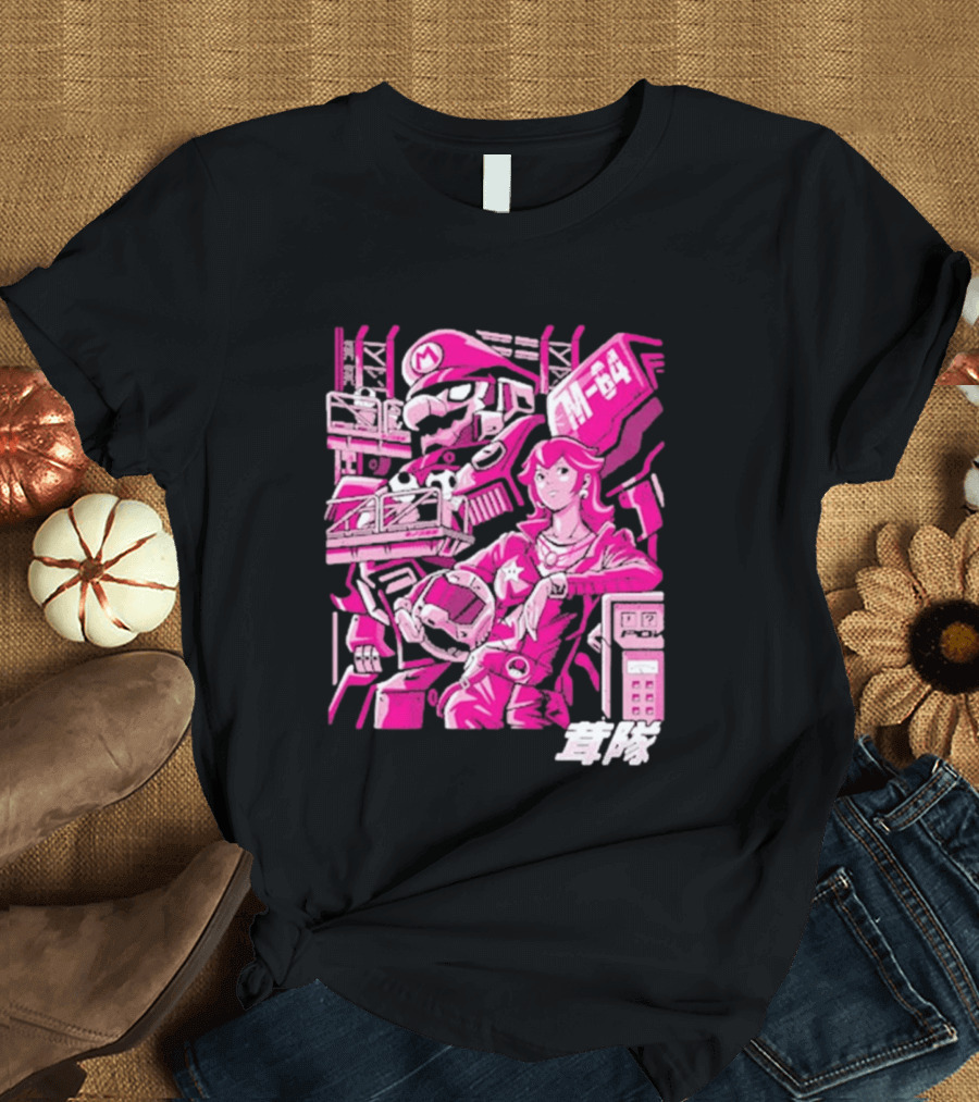 Turtle Destroyer M 64 Japanese Manga Style Mario Kart T-Shirt