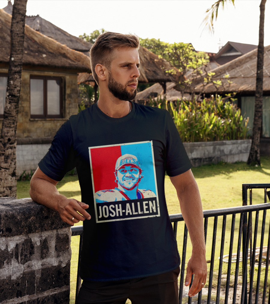 Distressed Josh Allen Buffalo Bills Pop T-Shirt