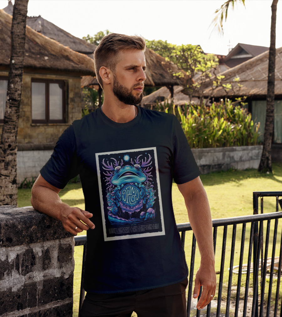 Dizgo 2026 Tour Frog And Mushrooms Psychedelic T-Shirt