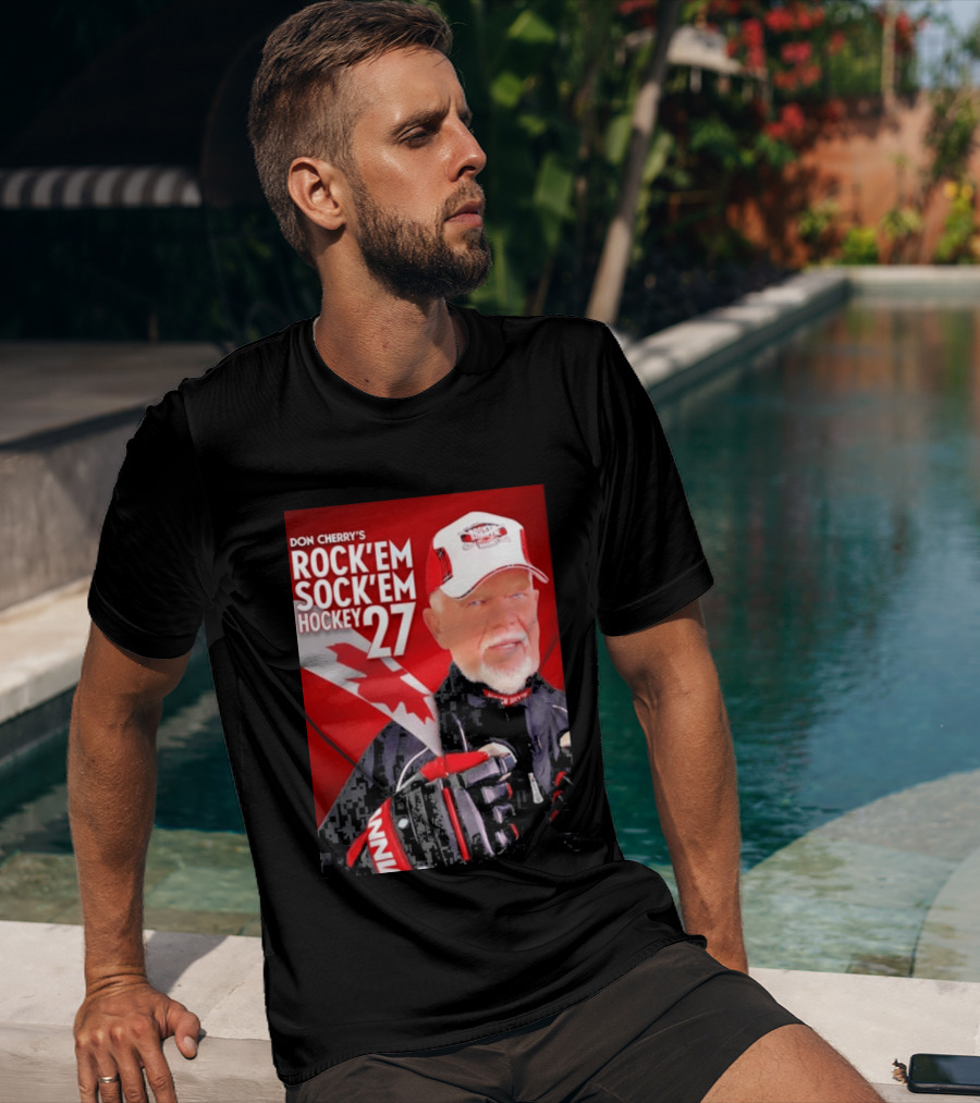 Don Cherry's Rock'em Sock'em Hockey 27 Maple Leaf Hat And Gloves Canada T-Shirt