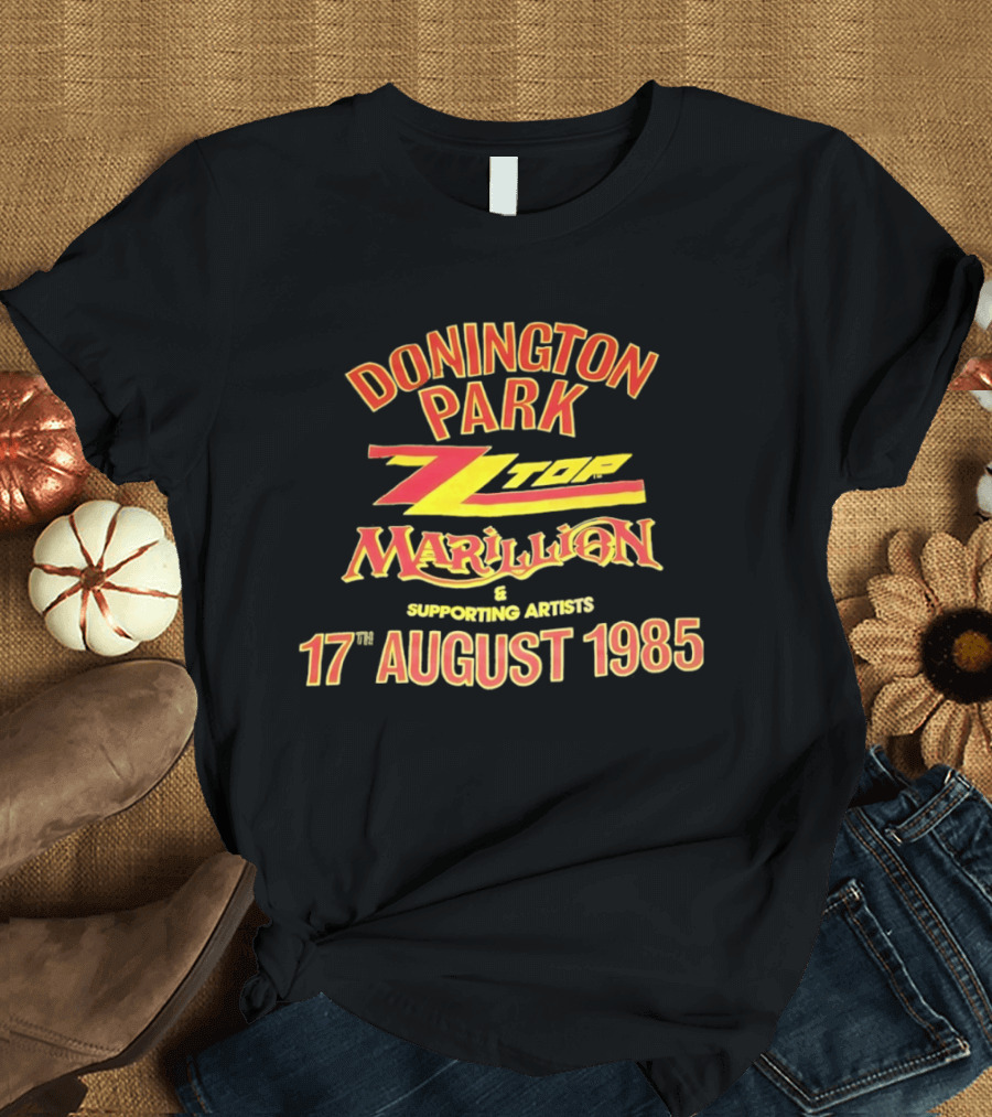 Donington Park ZZ Top Marillion 17 August 1985 Concert Supporting Artists T-Shirt
