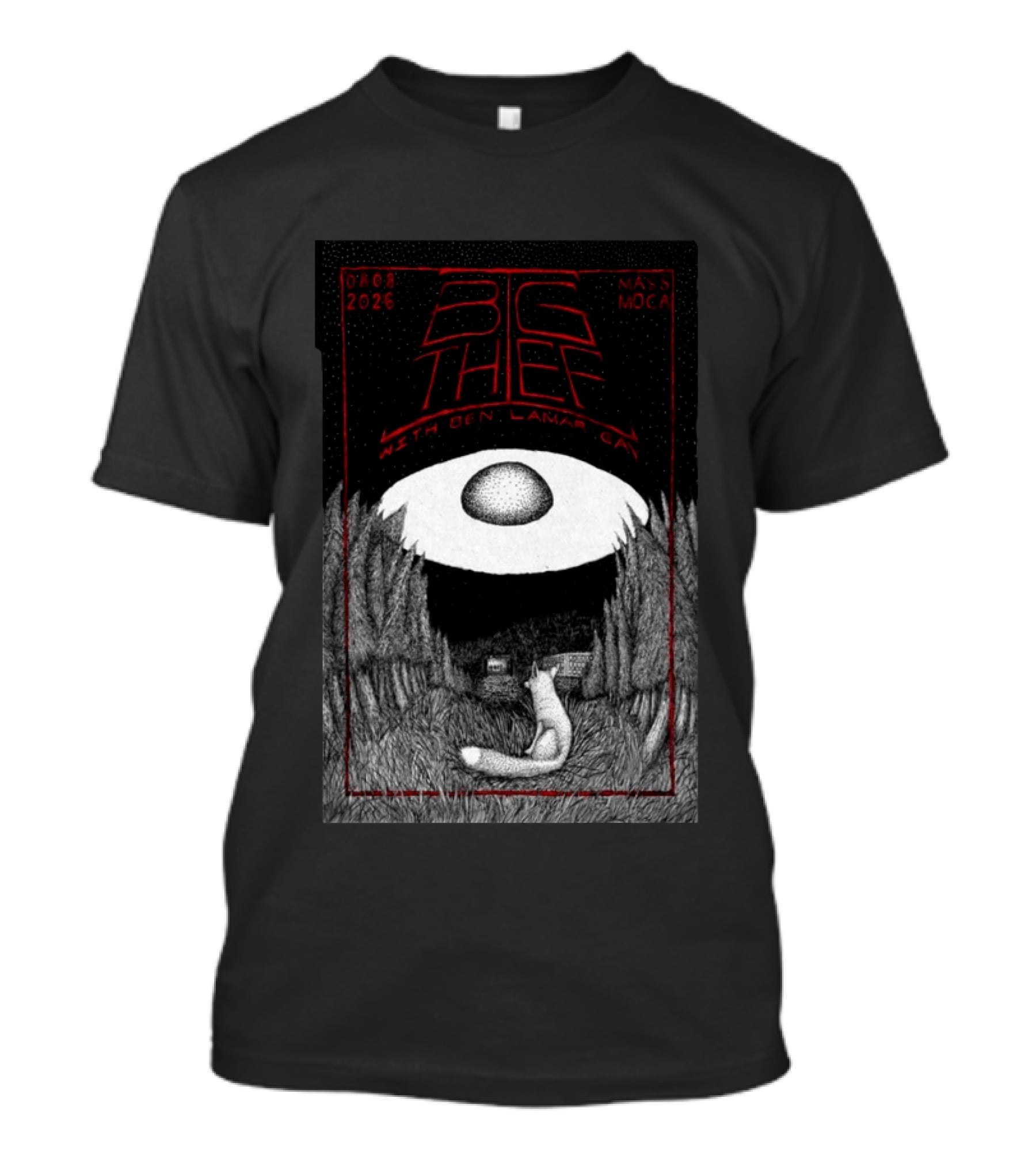 Big Thief North Adams MA August 8 2026 With Ben Lamar Gay MASS MoCA T-Shirt