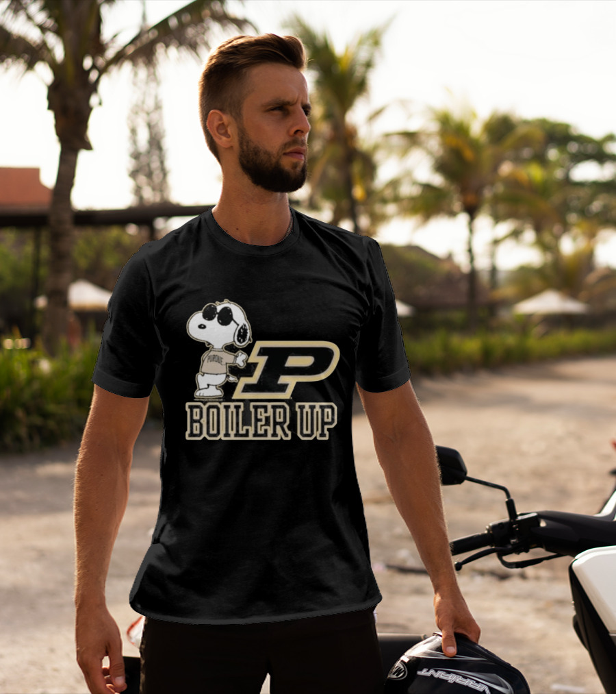 Purdue Boilermakers Snoopy Boiler Up P T-Shirt