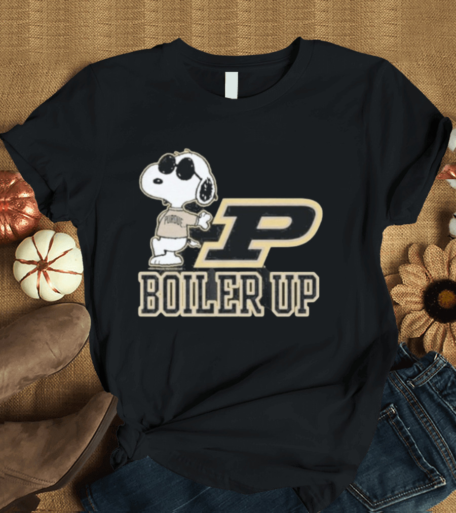 Purdue Boilermakers Snoopy Boiler Up P T-Shirt