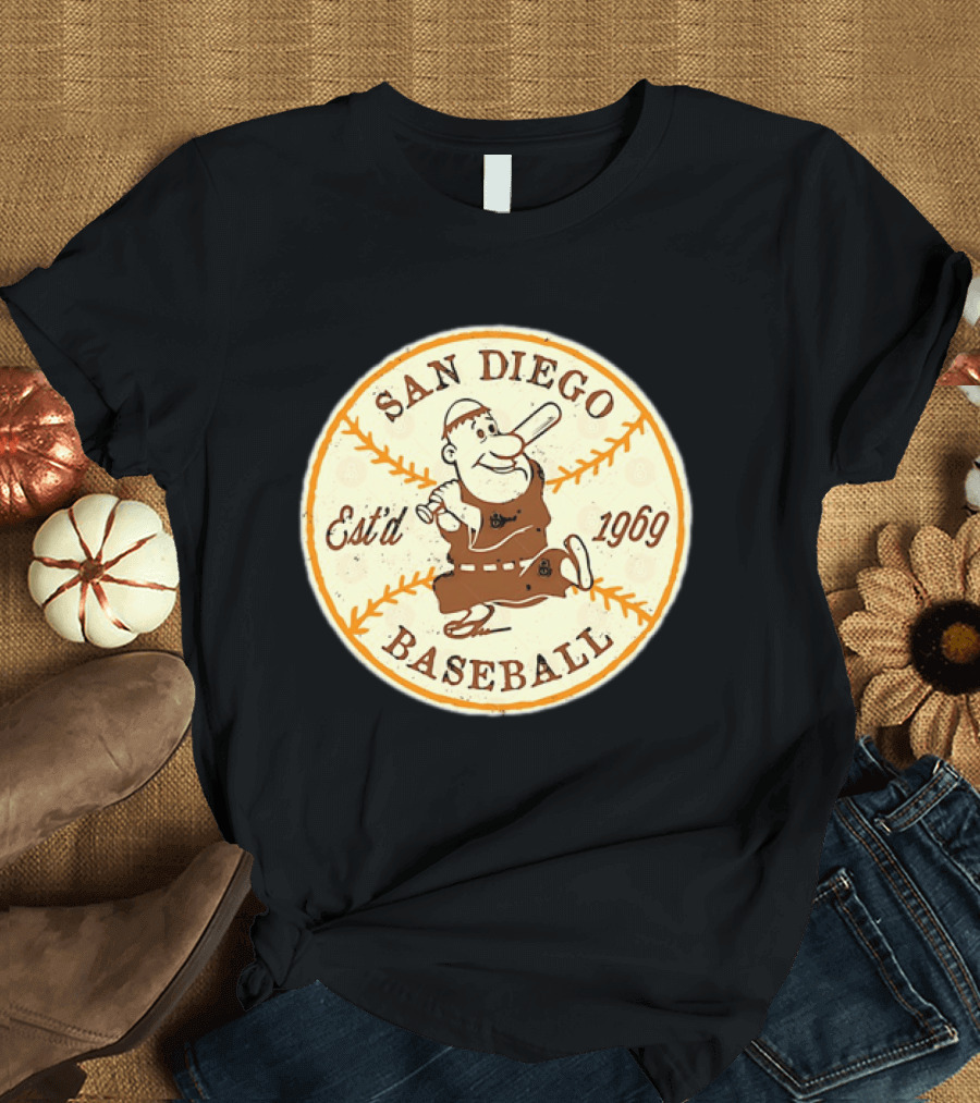 San Diego Padres Swinging Friar Est’d 1969 T-Shirt