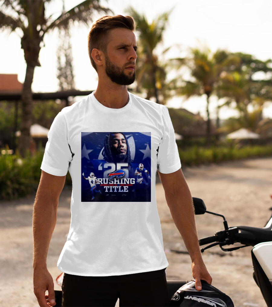 25 Rushing Buffalo Football James Cook III 1621 Yards Title T-Shirt