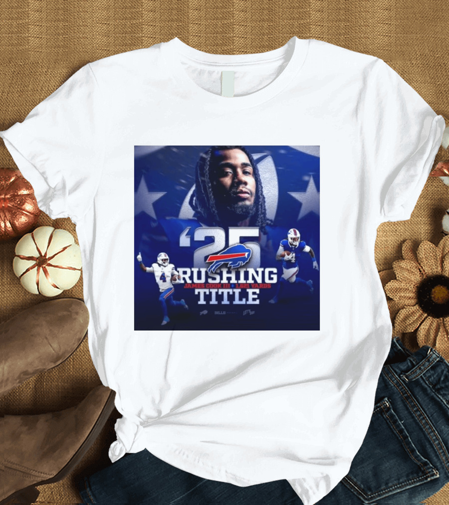 25 Rushing Buffalo Football James Cook III 1621 Yards Title T-Shirt