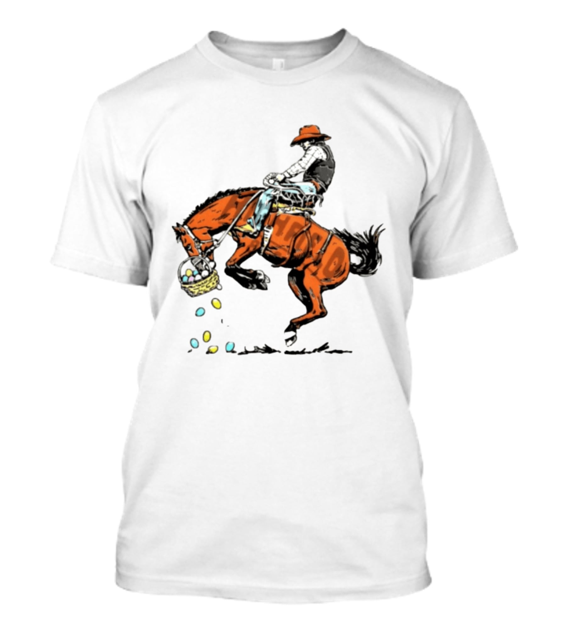 Cowboy Horse Easter Egg Basket Riding 2026 T-Shirt