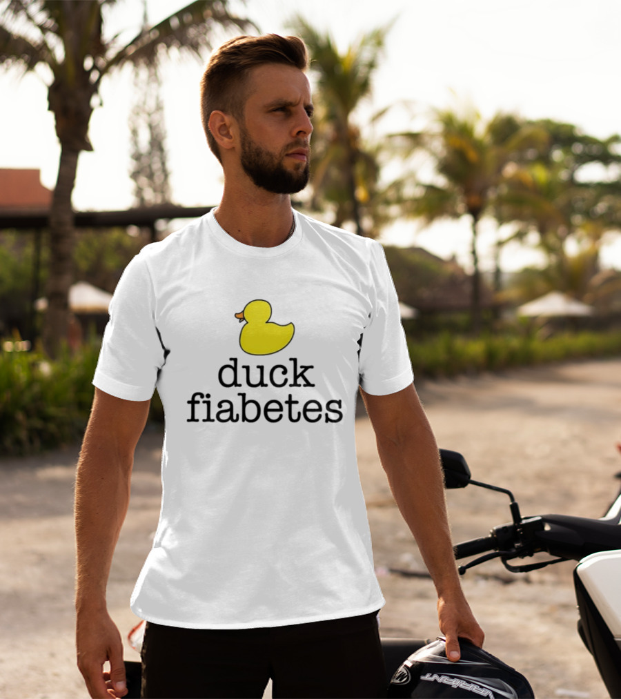 Duck Fiabetes Yellow Rubber Duck Diabetes Awareness T-Shirt