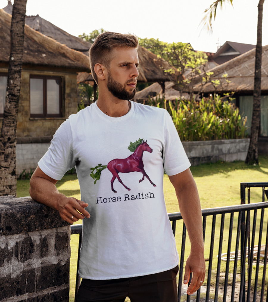 Horse Radish Vegetable Pun Humor T-Shirt