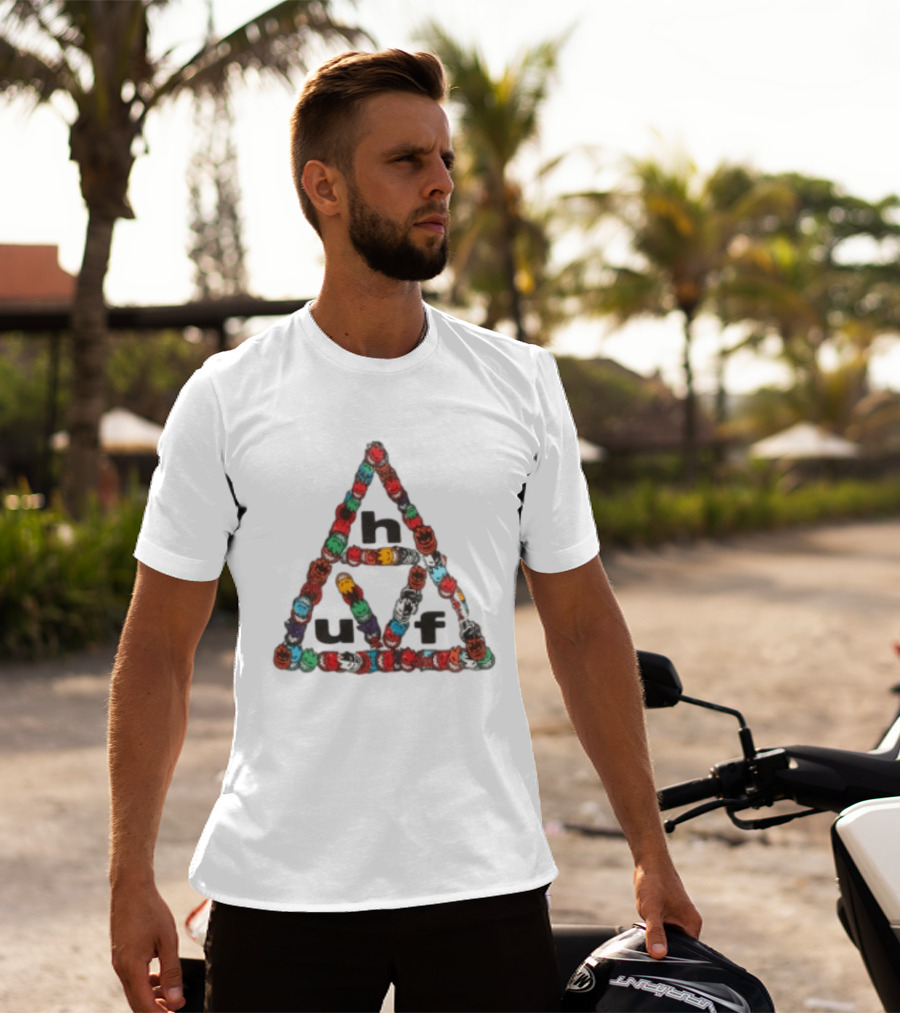 Huf Worldwide Spitfire Sticker Triple Triangle Collaboration T-Shirt