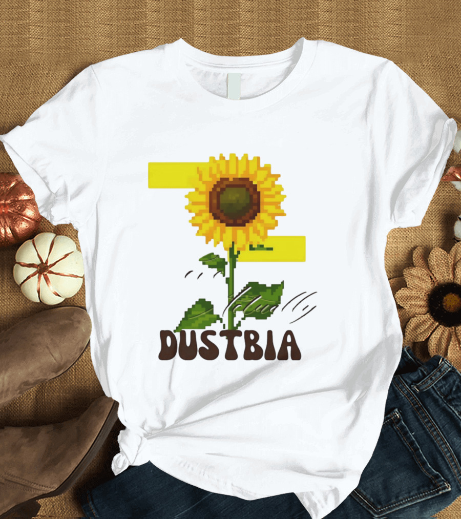 Love Actually Dustbia Pixel Sunflower T-Shirt