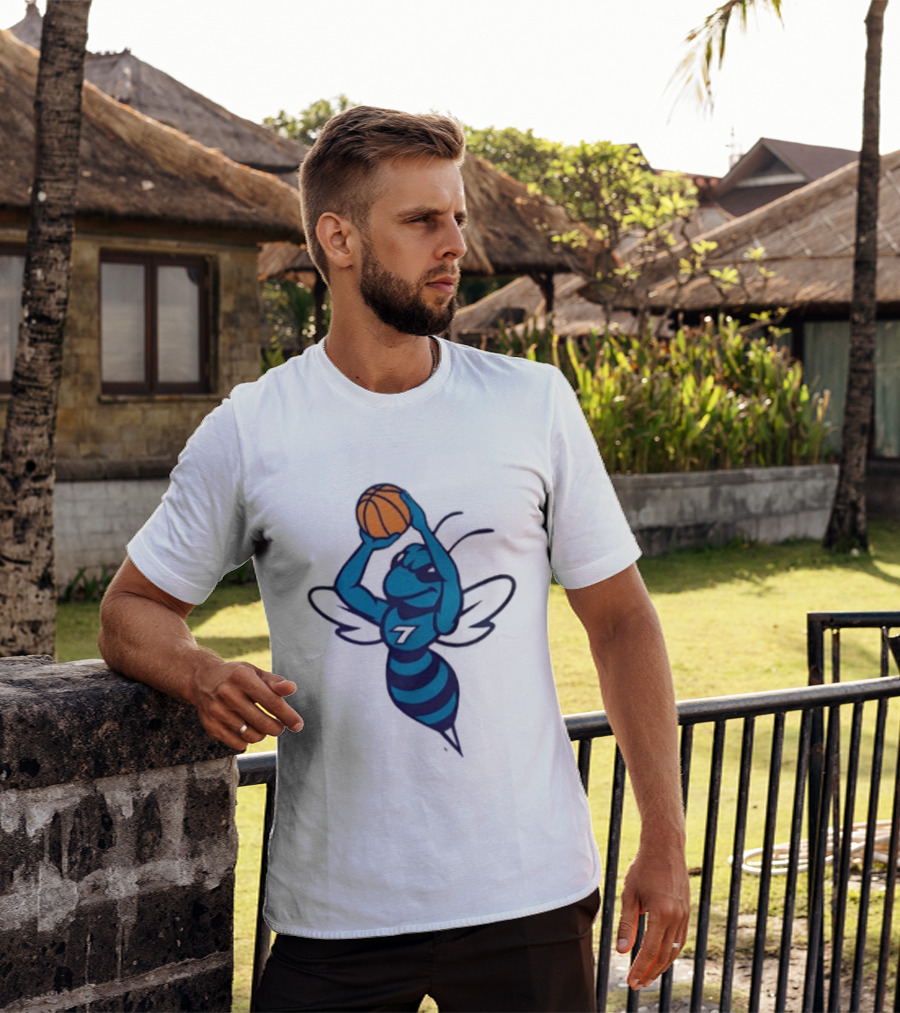Original Charlotte Hornets Basketball Hornet Shooter T-Shirt