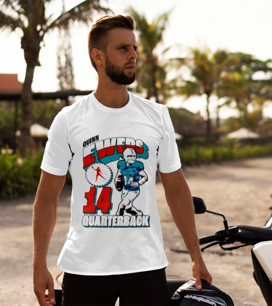 Quinn Ewers Miami Dolphins 14 Football Quarterback T-Shirt