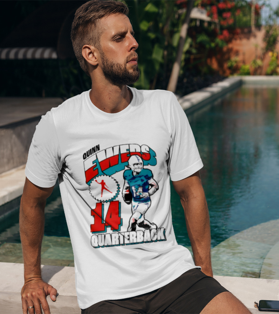 Quinn Ewers Miami Dolphins 14 Football Quarterback T-Shirt
