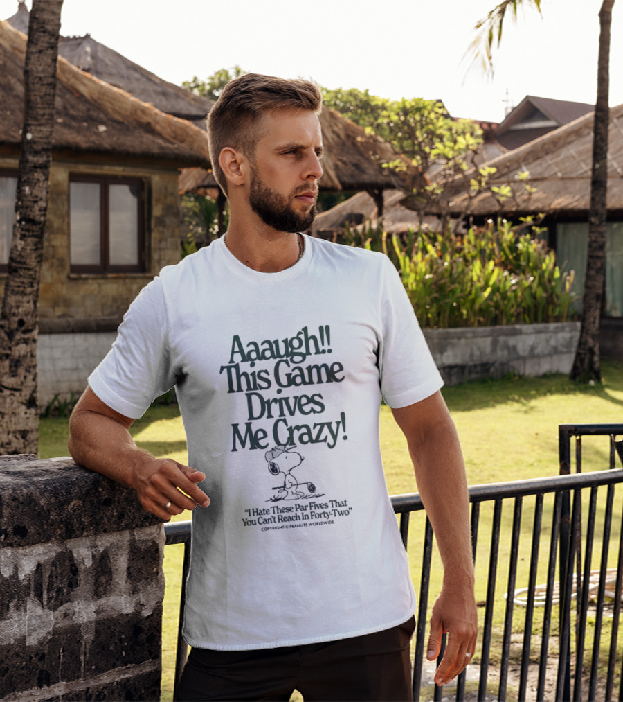 Aaaugh This Game Drives Me Crazy Peanuts Snoopy Charles M. Schulz T-Shirt