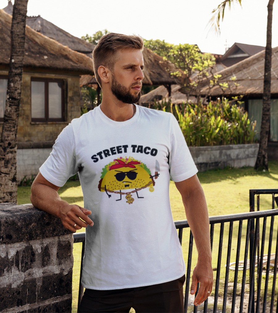 Street Taco Pirate With Knife And Dollar Sign Necklace T-Shirt