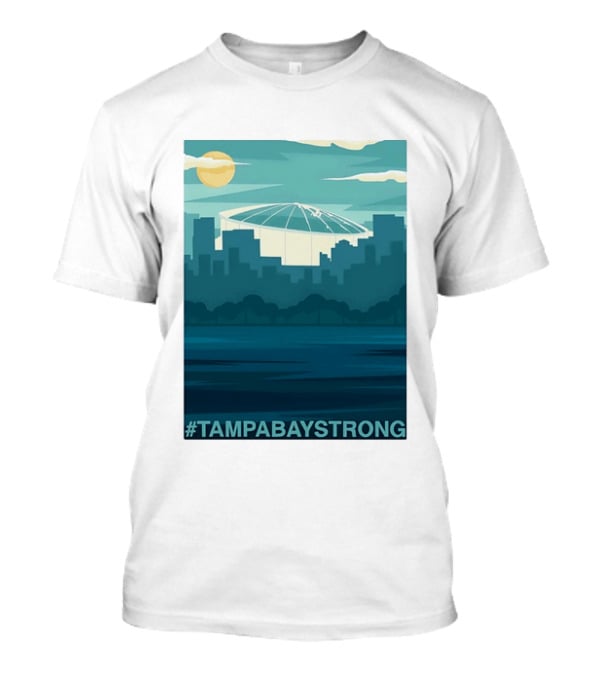 Tampa Bay Strong Skyline Tropicana Field Hashtag T T-Shirt