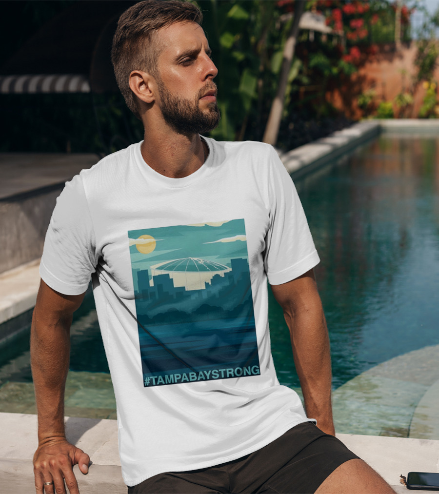 Tampa Bay Strong Skyline Tropicana Field Hashtag T T-Shirt