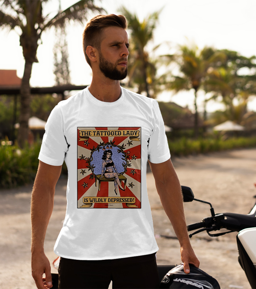 The Tattooed Lady Is Wildly Depressed Vintage Circus T-Shirt