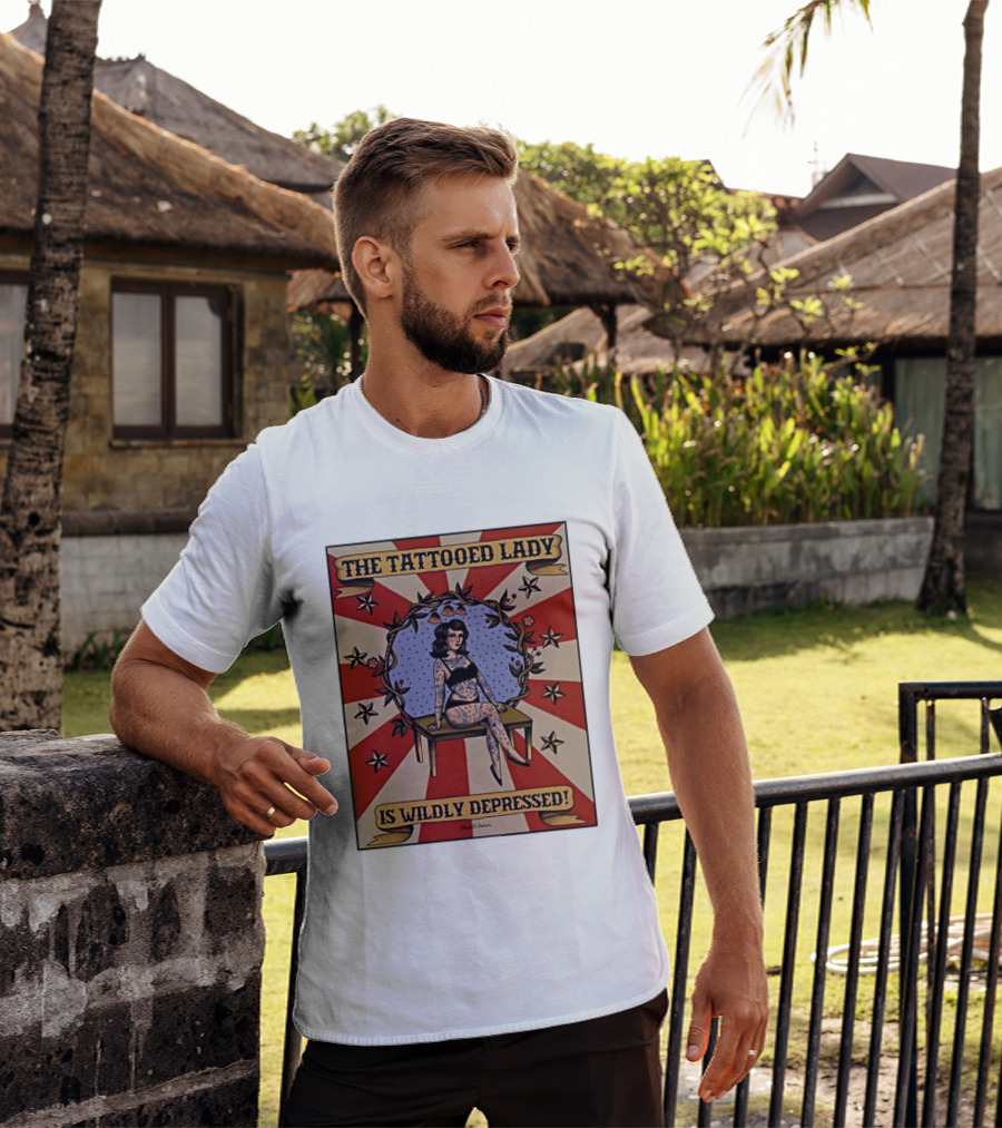 The Tattooed Lady Is Wildly Depressed Vintage Circus T-Shirt