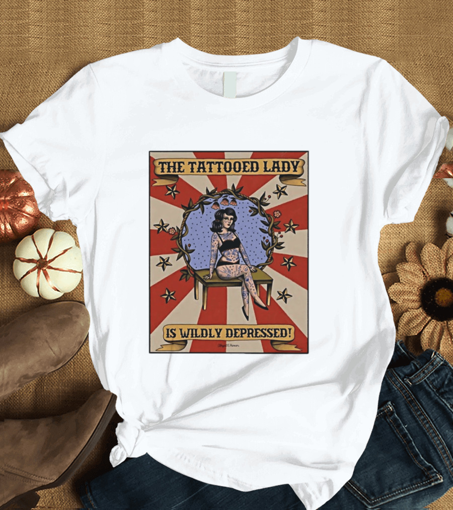 The Tattooed Lady Is Wildly Depressed Vintage Circus T-Shirt