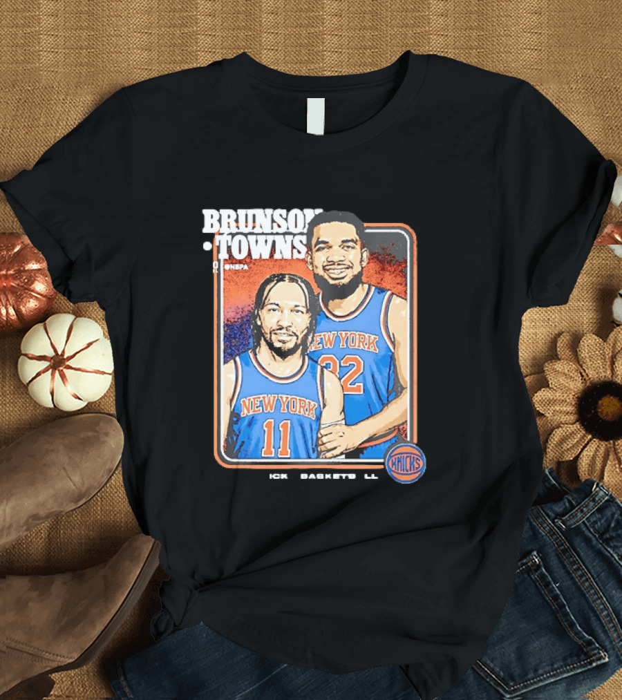 Brunson Towns NBA New York Knicks 11 32 Knicks Step Brothers T-Shirt