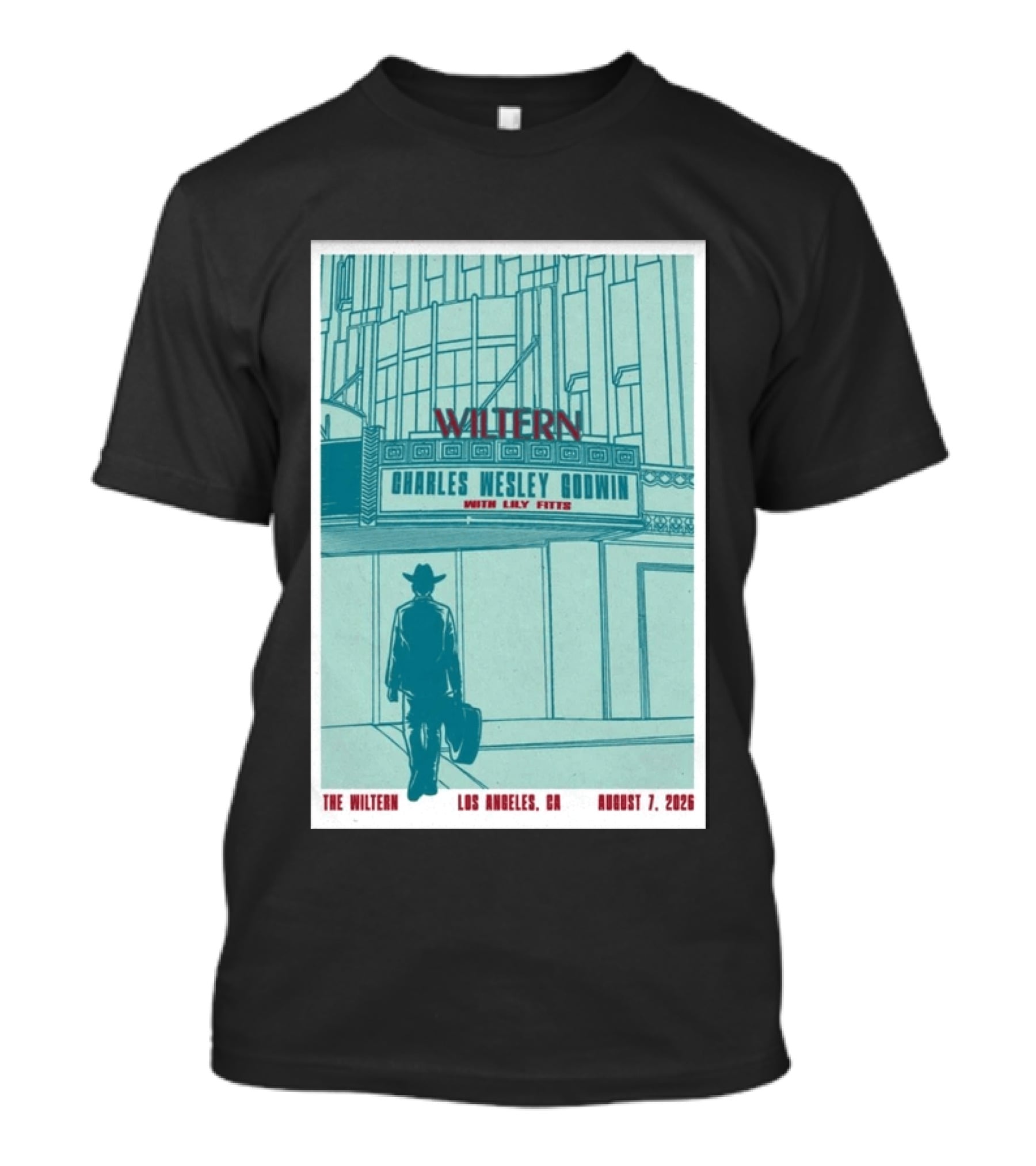 Charles Wesley Godwin Live At The Wiltern With Lilly Hiatt August 7 2026 Los Angeles CA T-Shirt