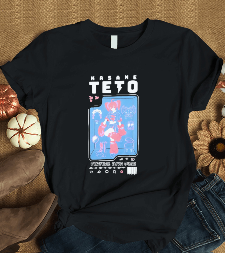 Kasane Teto Virtual Diva 0401 Vocaloid Anime Accessories And Outfit Collection T-Shirt