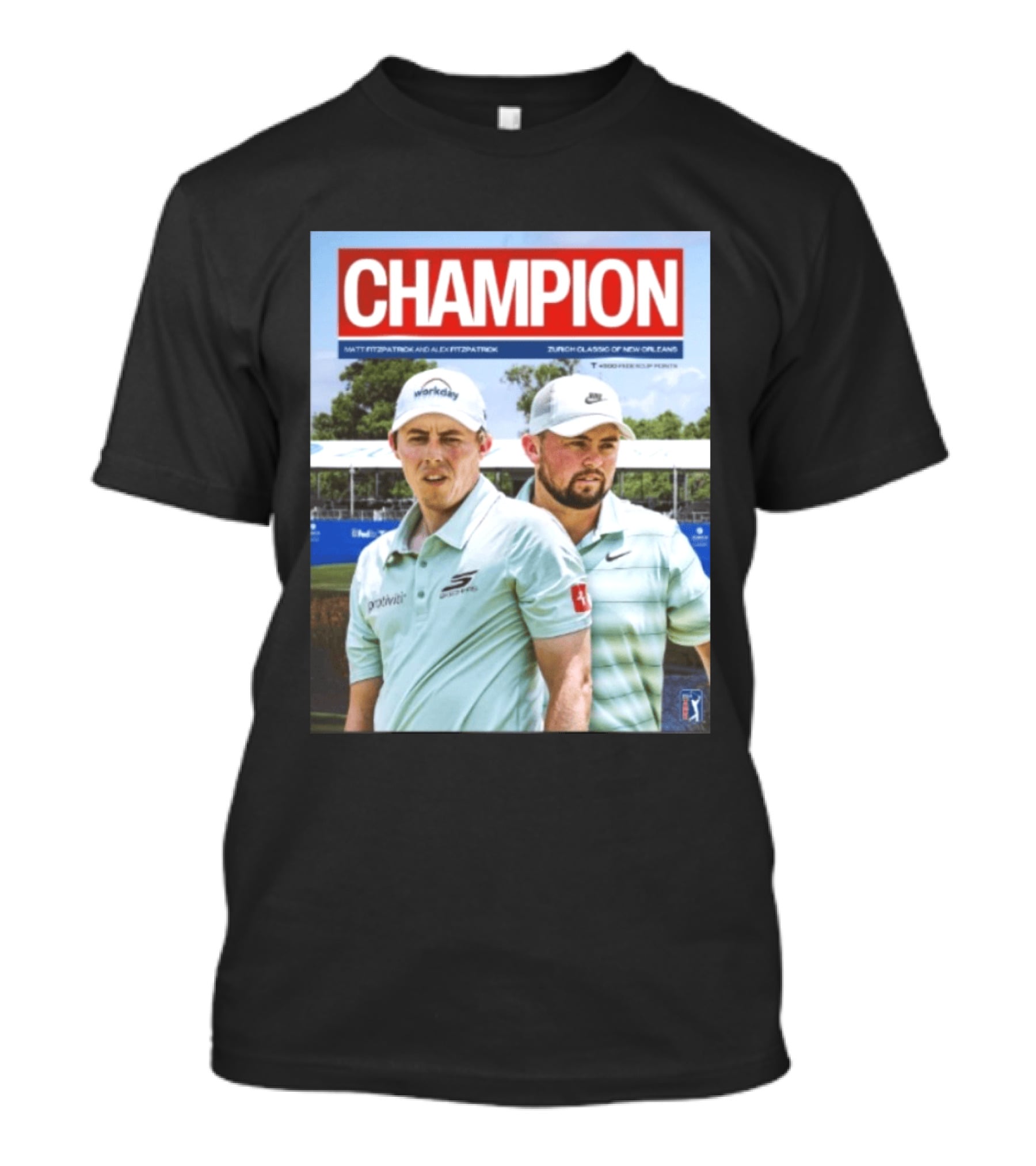 Champion Matt Fitzpatrick Alex Fitzpatrick Zurich Classic New Orleans PGA Tour T-Shirt