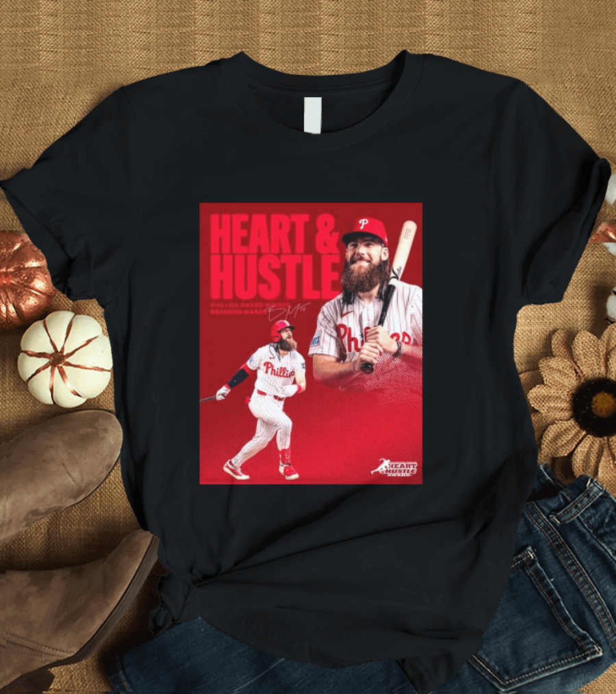 Philadelphia Phillies Heart & Hustle Award Winner Brandon Marsh T-Shirt