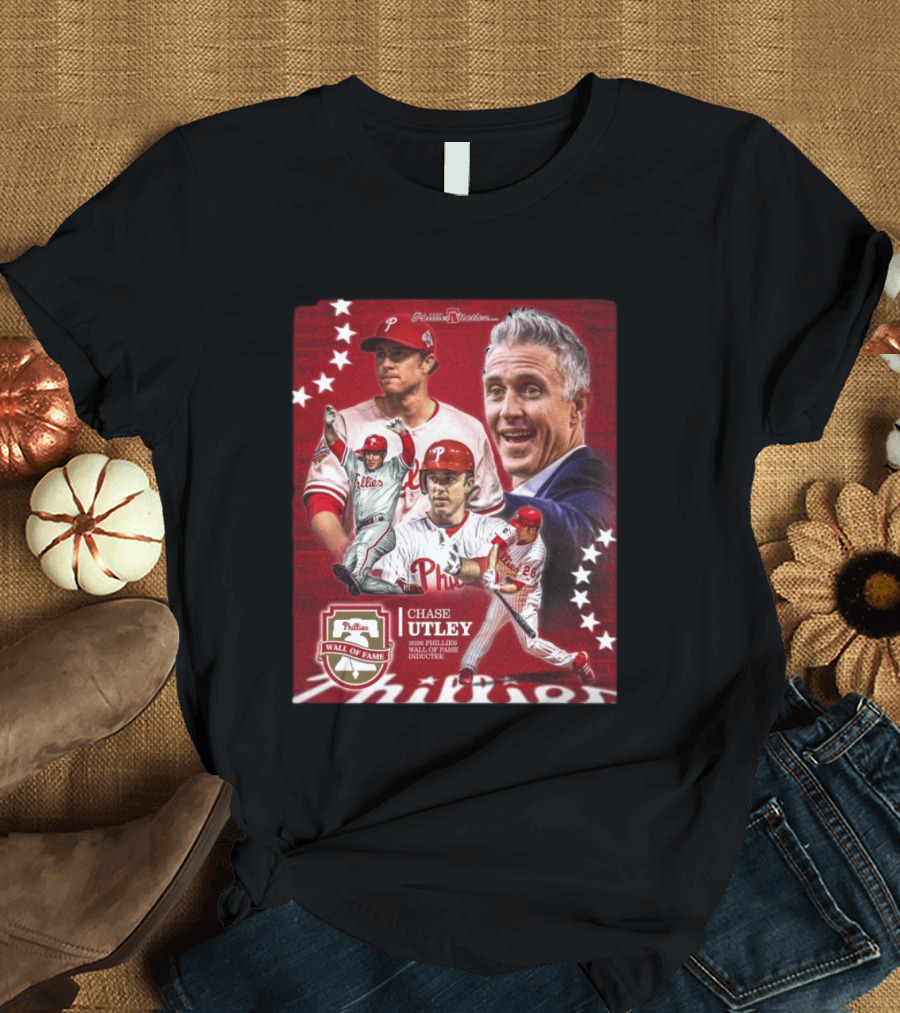 Phillies Nation Chase Utley 2026 Wall Of Fame Inductee Phillies T-Shirt