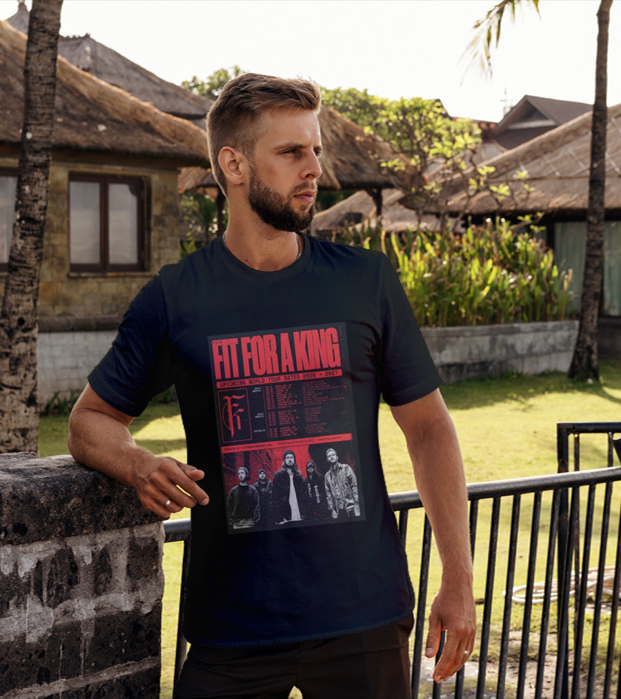 Fit For A King Upcoming World Tour Dates 2026 2027 North America Europe South America Australia T-Shirt