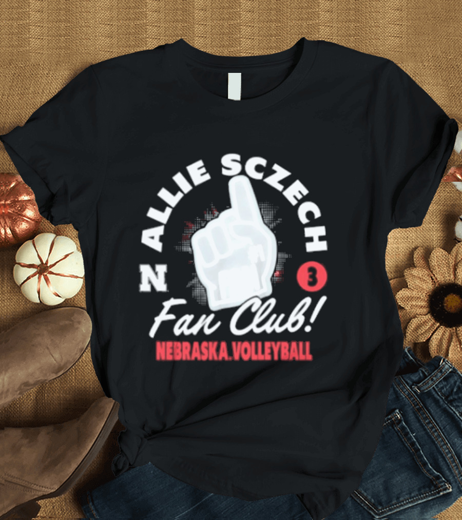 Allie Sczech Fan Club Nebraska Volleyball 3 T-Shirt