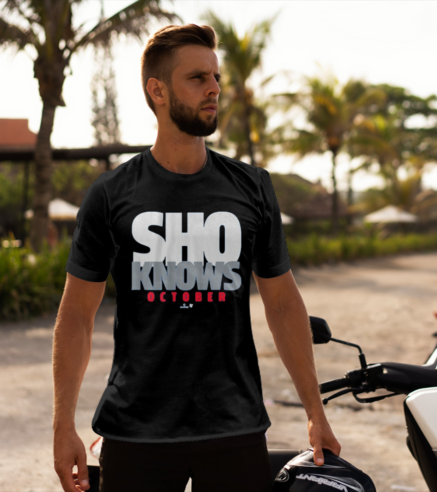 Shohei Ohtani Sho Knows October Bold Statement Athlete T-Shirt