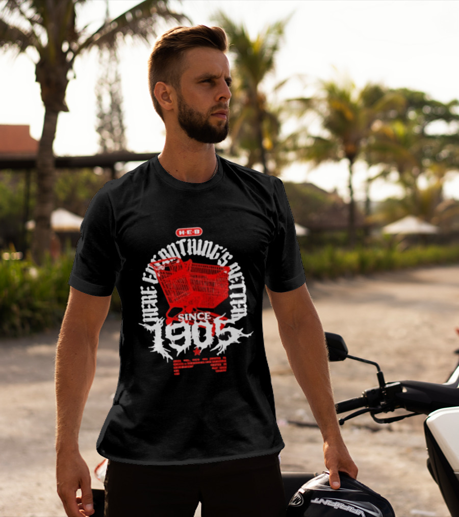 HEB Everything's Better Red Shopping Cart Since 1905 T-Shirt