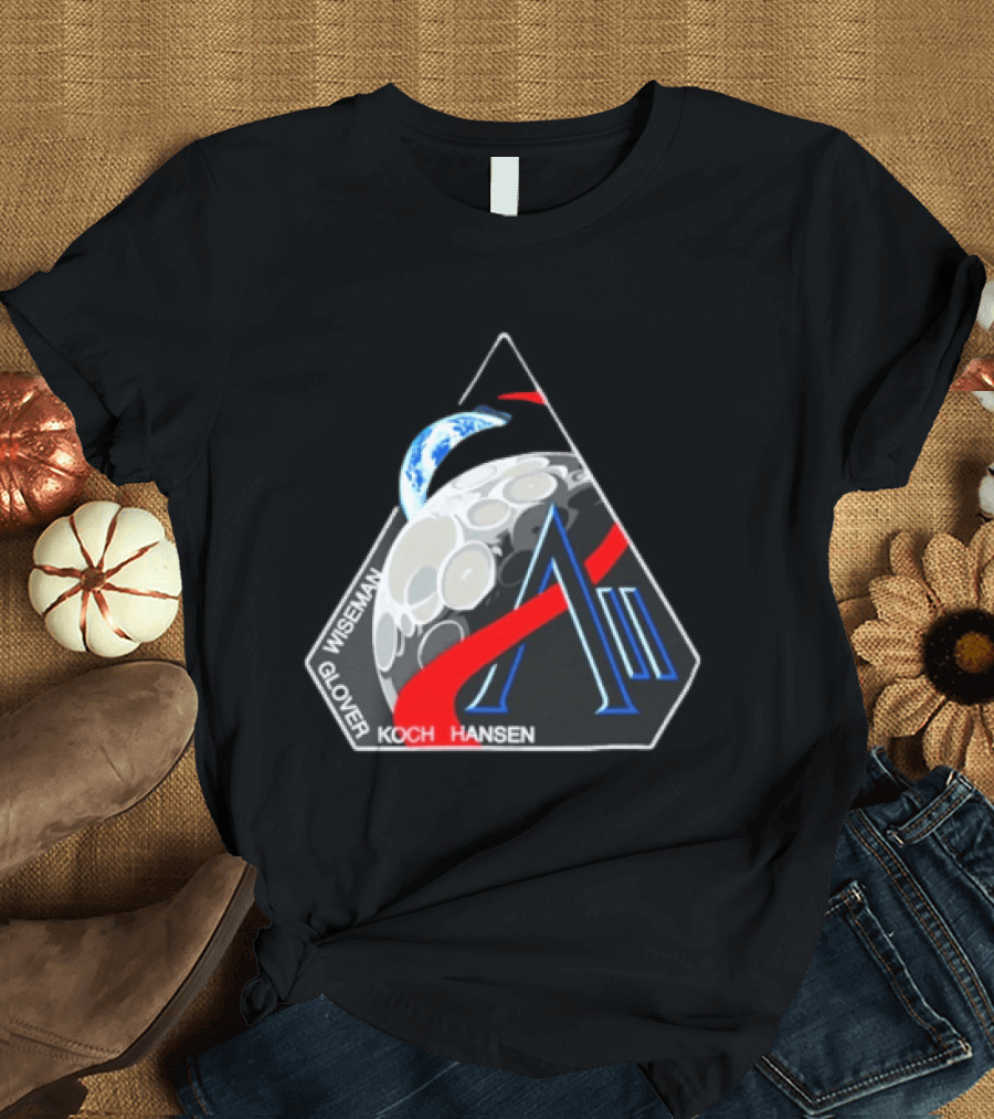 NASA Artemis 2 Mission Wiseman Glover Koch Hansen Moon Earth T-Shirt