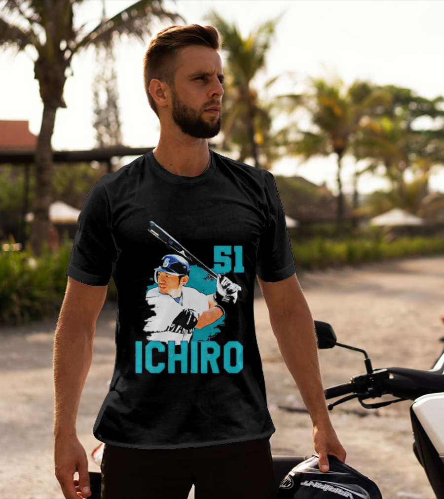 Ichiro Suzuki 51 Seattle Mariners MLB Baseball T-Shirt