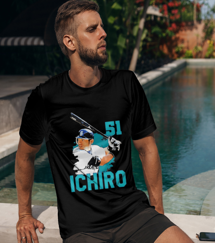 Ichiro Suzuki 51 Seattle Mariners MLB Baseball T-Shirt