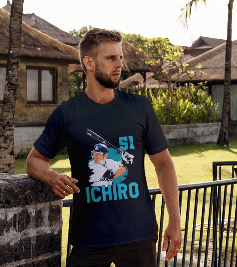 Ichiro Suzuki 51 Seattle Mariners MLB Baseball T-Shirt