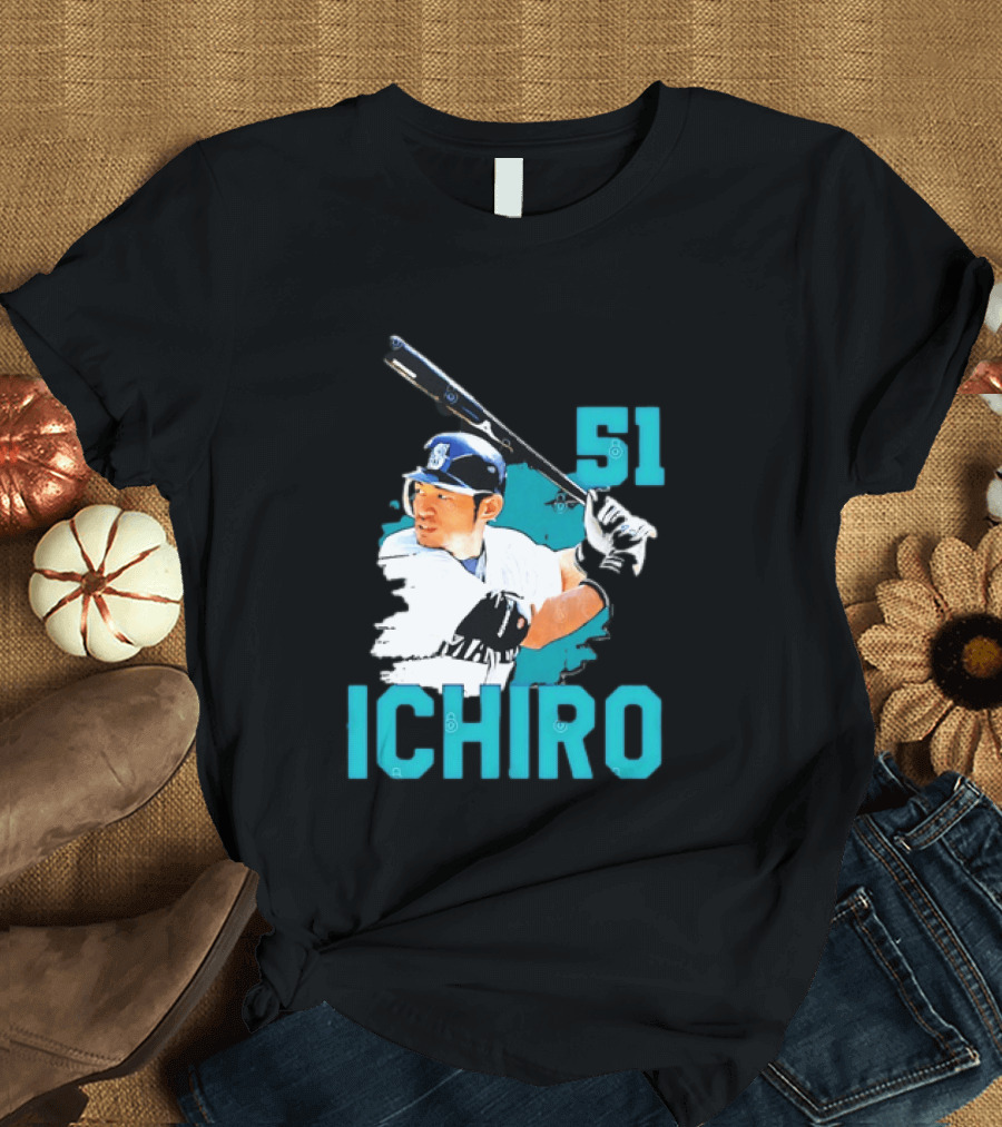 Ichiro Suzuki 51 Seattle Mariners MLB Baseball T-Shirt
