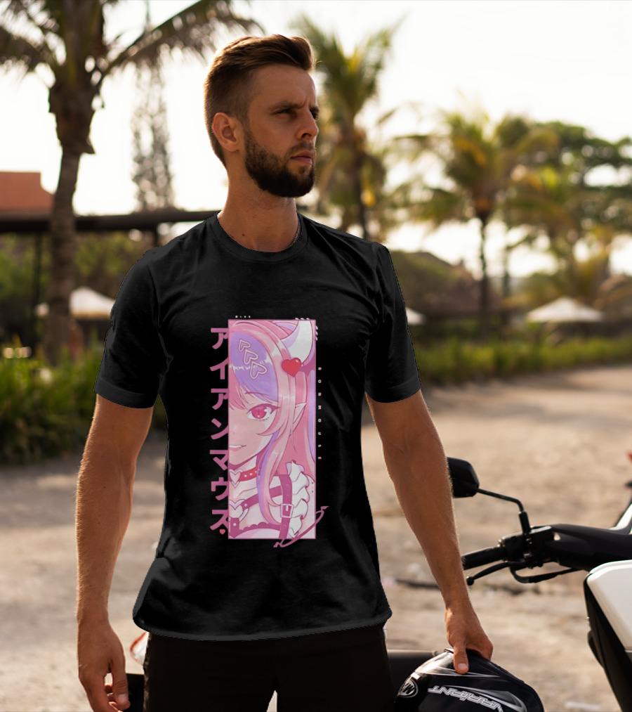 Ironmouse VTuber Kawaii Anime Katakana Panel T-Shirt