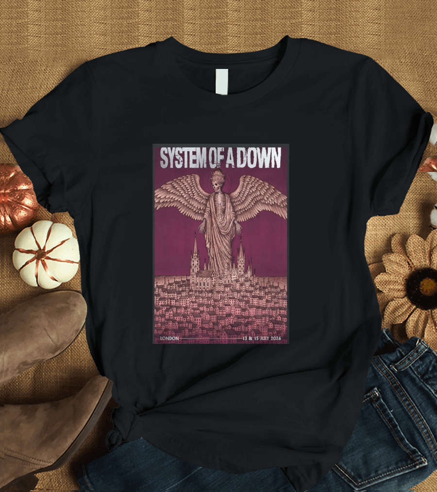 System Of A Down London Concert July 13 15 2026 Angel T-Shirt