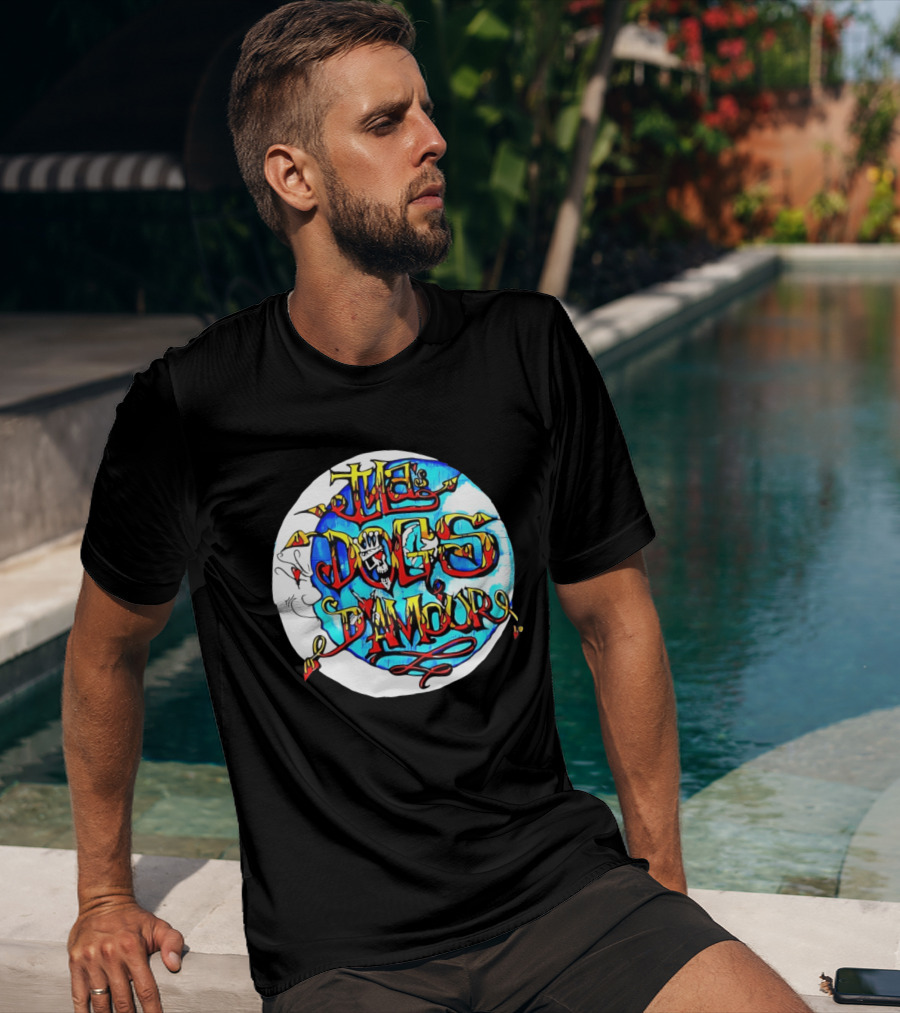 The Dogs D'Amour Iconic Band Logo Vibrant Skull T-Shirt